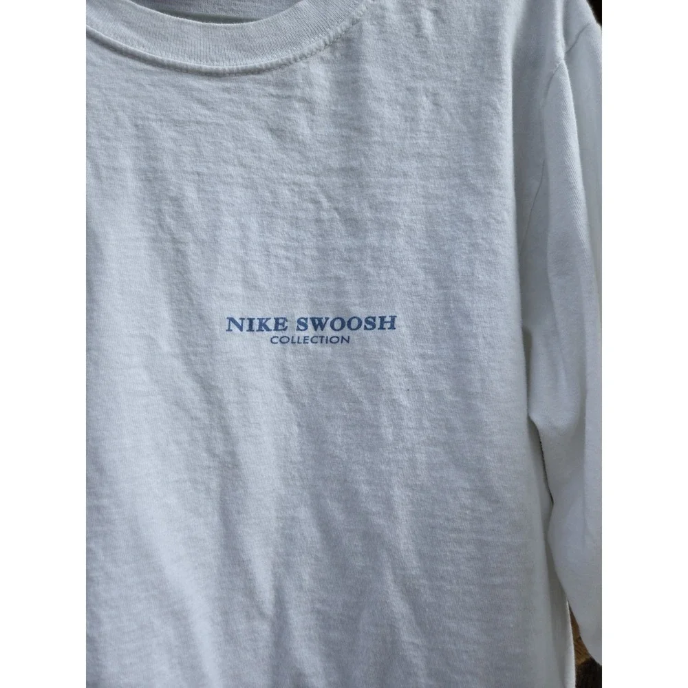Vintage NIKE Swoosh Cotton T-Shirt Men's Large Blue Nike Swoosh Made In USA